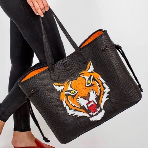 Taxidermy Handbags - TAXIDERMY Special Order Tiger Liz Tote - Python
